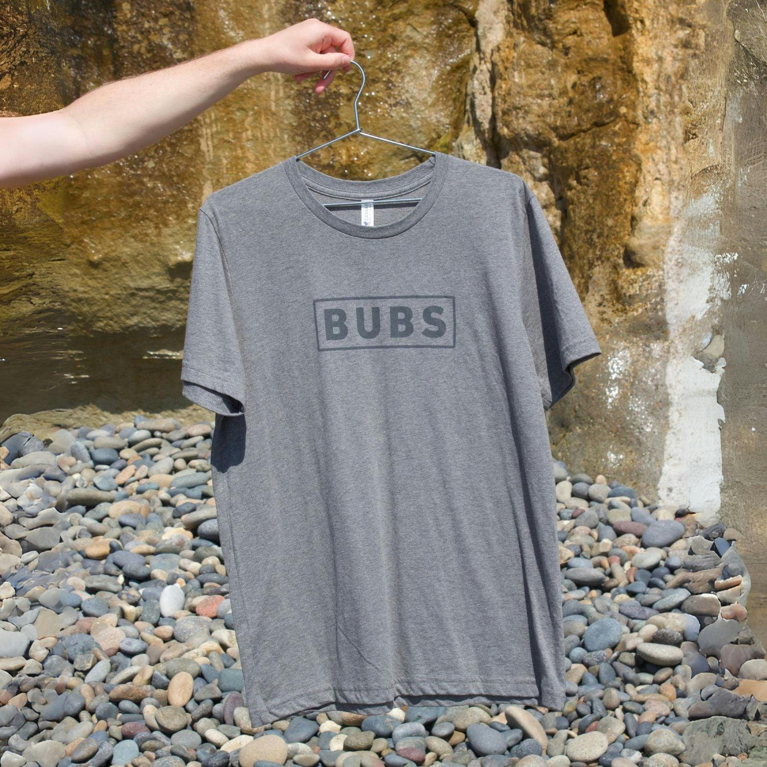 BUBS Naturals Dark Heather Grey Adventure Shirt, Front Outside